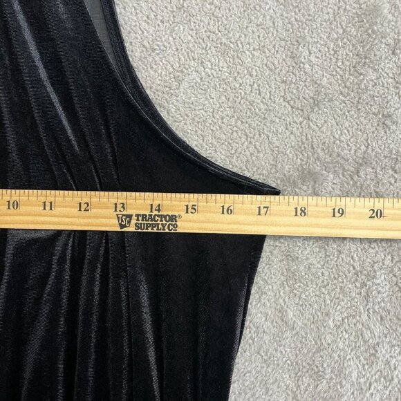 NEW - A New Day Velvet Halter Jumpsuit Women's XS Black High Neck Wide Leg 1679 - Picture 7 of 9